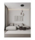 Nali Cluster Pendant Ceiling Light Smokey Matt Black Triac Dimmable LED 18W 714lm 3000K-2