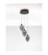 Nali Cluster Pendant Ceiling Light Smokey Matt Black Triac Dimmable LED 18W 714lm 3000K-4