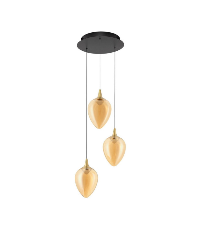 Nali Cluster Pendant Ceiling Light Champagne Brass Gold Matt Black Triac Dimmable LED 18W 1179lm 3000K-1