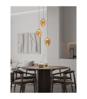 Nali Cluster Pendant Ceiling Light Champagne Brass Gold Matt Black Triac Dimmable LED 18W 1179lm 3000K-2