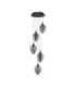 Nali Cluster Pendant Ceiling Light Smokey Matt Black Triac Dimmable LED 30W 1190lm 3000K-1