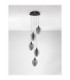Nali Cluster Pendant Ceiling Light Smokey Matt Black Triac Dimmable LED 30W 1190lm 3000K-3