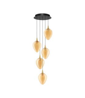 Nali Cluster Pendant Ceiling Light Champagne Brass Gold Matt Black Triac Dimmable LED 30W 1965lm 3000K-1