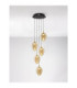 Nali Cluster Pendant Ceiling Light Champagne Brass Gold Matt Black Triac Dimmable LED 30W 1965lm 3000K-4