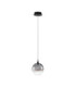 Orenda Globe Pendant Ceiling Light Smokey Matt Black LED 5W 225lm 3000K-1