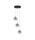 Orenda Cluster Pendant Ceiling Light Smokey Matt Black Triac Dimmable LED 15W 675lm 3000K-1