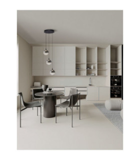 Orenda Cluster Pendant Ceiling Light Smokey Matt Black Triac Dimmable LED 15W 675lm 3000K-2