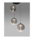 Orenda Cluster Pendant Ceiling Light Smokey Matt Black Triac Dimmable LED 15W 675lm 3000K-5