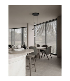 Orenda Cluster Pendant Ceiling Light Smokey Matt Black Triac Dimmable LED 20W 1125lm 3000K-2
