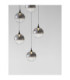 Orenda Cluster Pendant Ceiling Light Smokey Matt Black Triac Dimmable LED 20W 1125lm 3000K-5