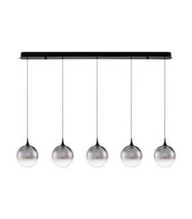 Orenda Bar Pendant Ceiling Light Smokey Matt Black Triac Dimmable LED 20W 1125lm 3000K-1