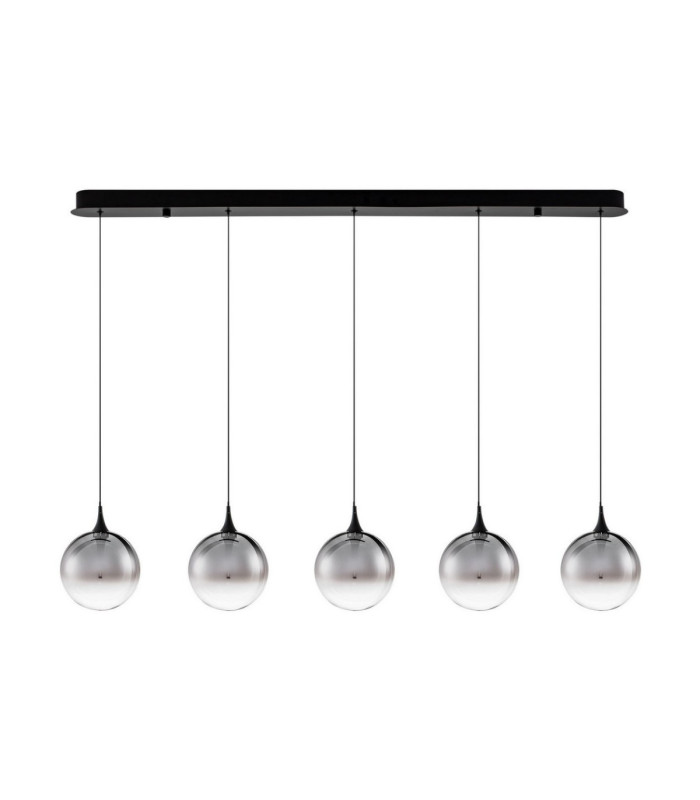 Orenda Bar Pendant Ceiling Light Smokey Matt Black Triac Dimmable LED 20W 1125lm 3000K-1