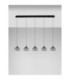 Orenda Bar Pendant Ceiling Light Smokey Matt Black Triac Dimmable LED 20W 1125lm 3000K-3