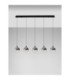 Orenda Bar Pendant Ceiling Light Smokey Matt Black Triac Dimmable LED 20W 1125lm 3000K-4
