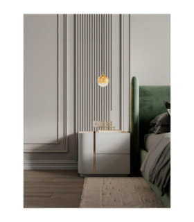 Orenda Globe Pendant Ceiling Light Champagne Brass Gold Matt Black LED 5W 250lm 3000K-2
