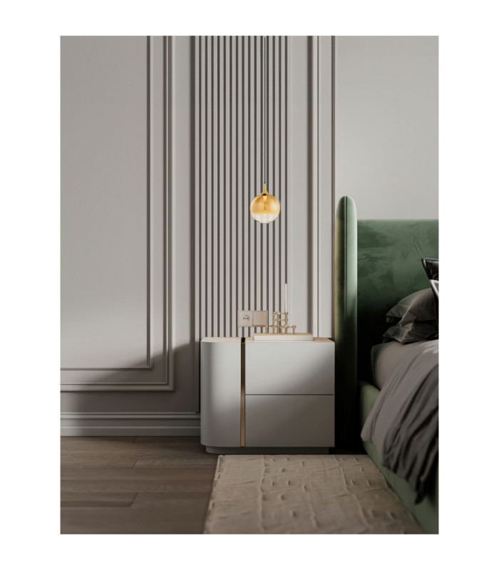 Orenda Globe Pendant Ceiling Light Champagne Brass Gold Matt Black LED 5W 250lm 3000K-2