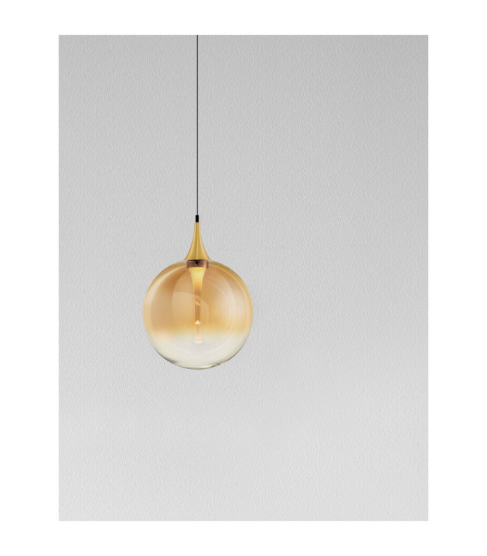 Orenda Globe Pendant Ceiling Light Champagne Brass Gold Matt Black LED 5W 250lm 3000K-5