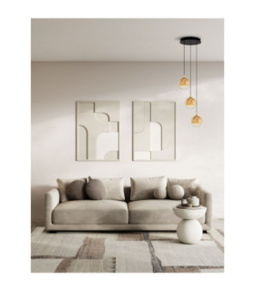 Orenda Cluster Pendant Ceiling Light Champagne Brass Gold Matt Black Triac Dimmable LED 15W 750lm 3000K-2
