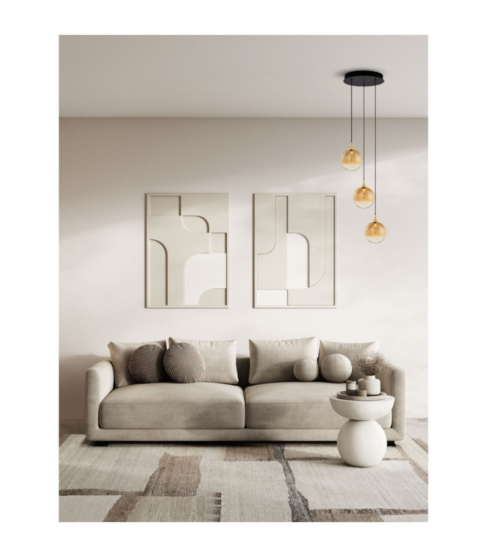 Orenda Cluster Pendant Ceiling Light Champagne Brass Gold Matt Black Triac Dimmable LED 15W 750lm 3000K-2