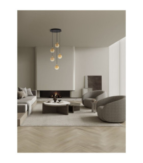 Orenda Cluster Pendant Ceiling Light Champagne Brass Gold Matt Black Triac Dimmable LED 20W 1250lm 3000K-2