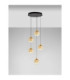 Orenda Cluster Pendant Ceiling Light Champagne Brass Gold Matt Black Triac Dimmable LED 20W 1250lm 3000K-3