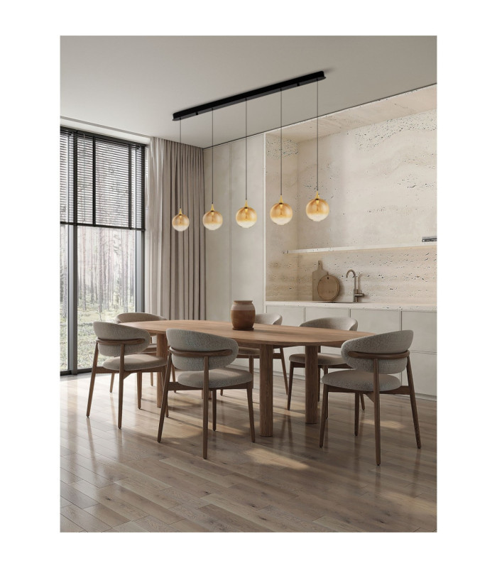 Orenda Bar Pendant Ceiling Light Champagne Brass Gold Matt Black Triac Dimmable LED 20W 1250lm 3000K-2