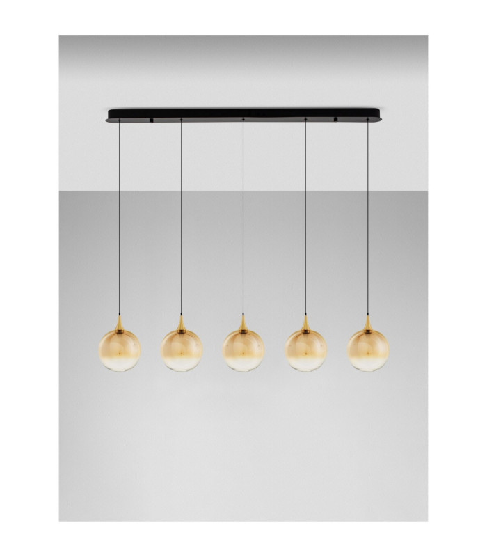 Orenda Bar Pendant Ceiling Light Champagne Brass Gold Matt Black Triac Dimmable LED 20W 1250lm 3000K-3
