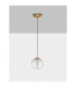 Galeo Globe Pendant Ceiling Light Clear Sandy Gold Triac Dimmable LED 7W 506lm 3000K-3