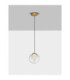 Galeo Globe Pendant Ceiling Light Clear Sandy Gold Triac Dimmable LED 7W 506lm 3000K-4