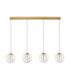 Galeo Bar Pendant Ceiling Light Clear Sandy Gold Triac Dimmable LED 25W 1765lm 3000K-1