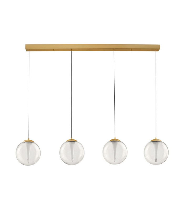 Galeo Bar Pendant Ceiling Light Clear Sandy Gold Triac Dimmable LED 25W 1765lm 3000K-1