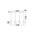 Galeo Bar Pendant Ceiling Light Clear Sandy Gold Triac Dimmable LED 25W 1765lm 3000K-6