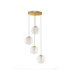 Galeo Cluster Pendant Ceiling Light Clear Sandy Gold Triac Dimmable LED 25W 1765lm 3000K-1