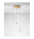 Galeo Cluster Pendant Ceiling Light Clear Sandy Gold Triac Dimmable LED 25W 1765lm 3000K-3