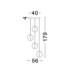 Galeo Cluster Pendant Ceiling Light Clear Sandy Gold Triac Dimmable LED 25W 1765lm 3000K-6