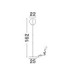 Galeo Glass Floor Lamp Clear Sandy Gold Dimmable LED 7W 506lm 3000K-7