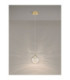 Blazik Globe Pendant Ceiling Light Clear Structured Brass Gold LED 5W 261lm 3000K-4