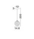 Blazik Globe Pendant Ceiling Light Clear Structured Brass Gold LED 5W 261lm 3000K-7