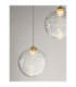 Blazik Cluster Pendant Ceiling Light Clear Structured Brass Gold Triac Dimmable LED 12W 842lm 3000K-5
