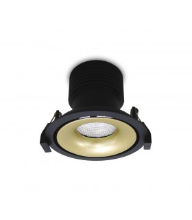 LED Recessed Round Downlight, Black/Gold, 60 deg. Beam Angle, 780lm, 4000K, IP20, DRIVER NOT INC. - 2