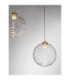 Blazik Cluster Pendant Ceiling Light Clear Structured Brass Gold Triac Dimmable LED 12W 842lm 2700K-2