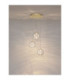 Blazik Cluster Pendant Ceiling Light Clear Structured Brass Gold Triac Dimmable LED 12W 842lm 2700K-4