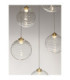 Blazik Cluster Pendant Ceiling Light Clear Structured Brass Gold Triac Dimmable LED 20W 1454lm 3000K-5
