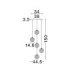 Blazik Cluster Pendant Ceiling Light Clear Structured Brass Gold Triac Dimmable LED 20W 1454lm 3000K-6