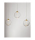 Blazik Bar Pendant Ceiling Light Clear Structured Brass Gold Triac Dimmable LED 20W 1454lm 3000K-6