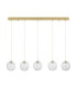 Blazik Bar Pendant Ceiling Light Clear Structured Brass Gold Triac Dimmable LED 20W 1454lm 2700K-1