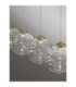 Blazik Bar Pendant Ceiling Light Clear Structured Brass Gold Triac Dimmable LED 20W 1454lm 2700K-2