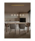 Blazik Bar Pendant Ceiling Light Clear Structured Brass Gold Triac Dimmable LED 20W 1454lm 2700K-7