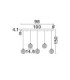 Blazik Bar Pendant Ceiling Light Clear Structured Brass Gold Triac Dimmable LED 20W 1454lm 2700K-8