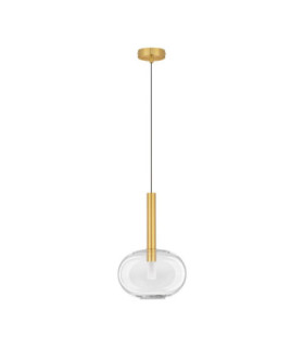 Amelia 24cm Globe Pendant Ceiling Light Clear Sandy Gold LED G9 1x5W-1